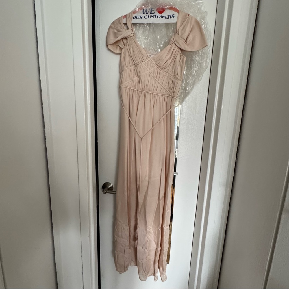 Rachel Zoe 100% silk blush gown
